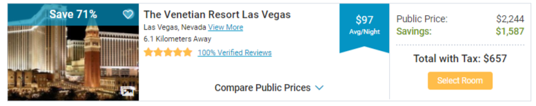 Hotel deal Las Vegas