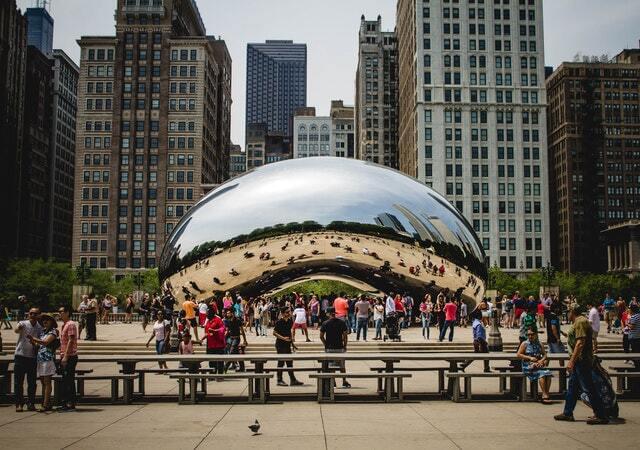 The Cloud Gate in Chicago